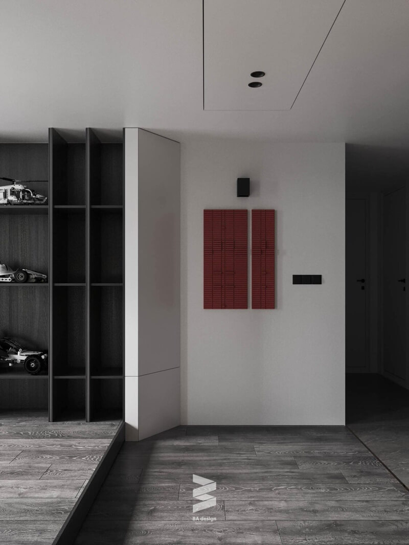  Living Room- Kitchen Interior Model By Tu Dinh Huong