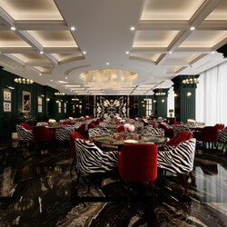  Restaurant Interior Model by Quang Pham 