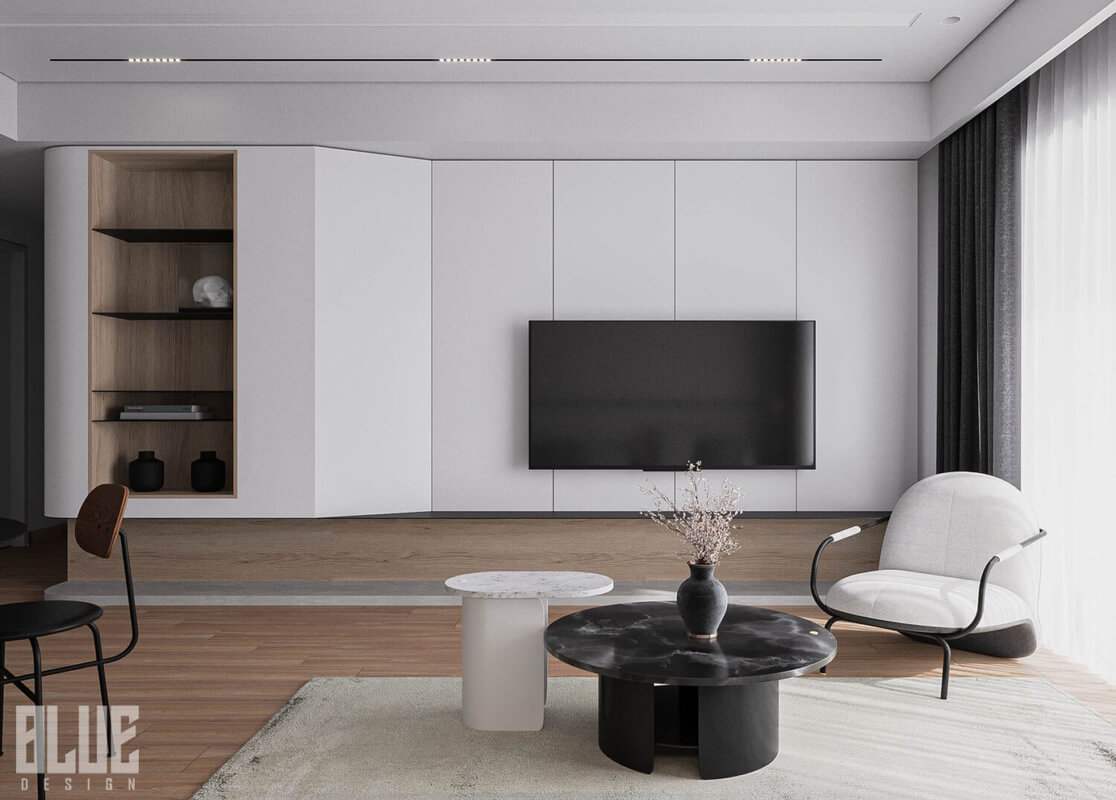  3D Interior Living Room- Kitchen by Huy Pham