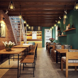 3D Model Interior Coffee 16 Scenes File 3dsmax By PeaHouse  