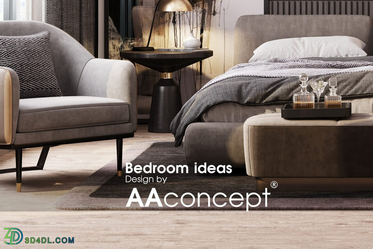 3D Interior Scenes File 3dsmax Model Bedroom 303 By AAconcept