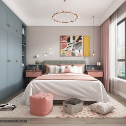 3D Interior Scenes File 3dsmax Model Bedroom 389 By Huy Hieu Lee 