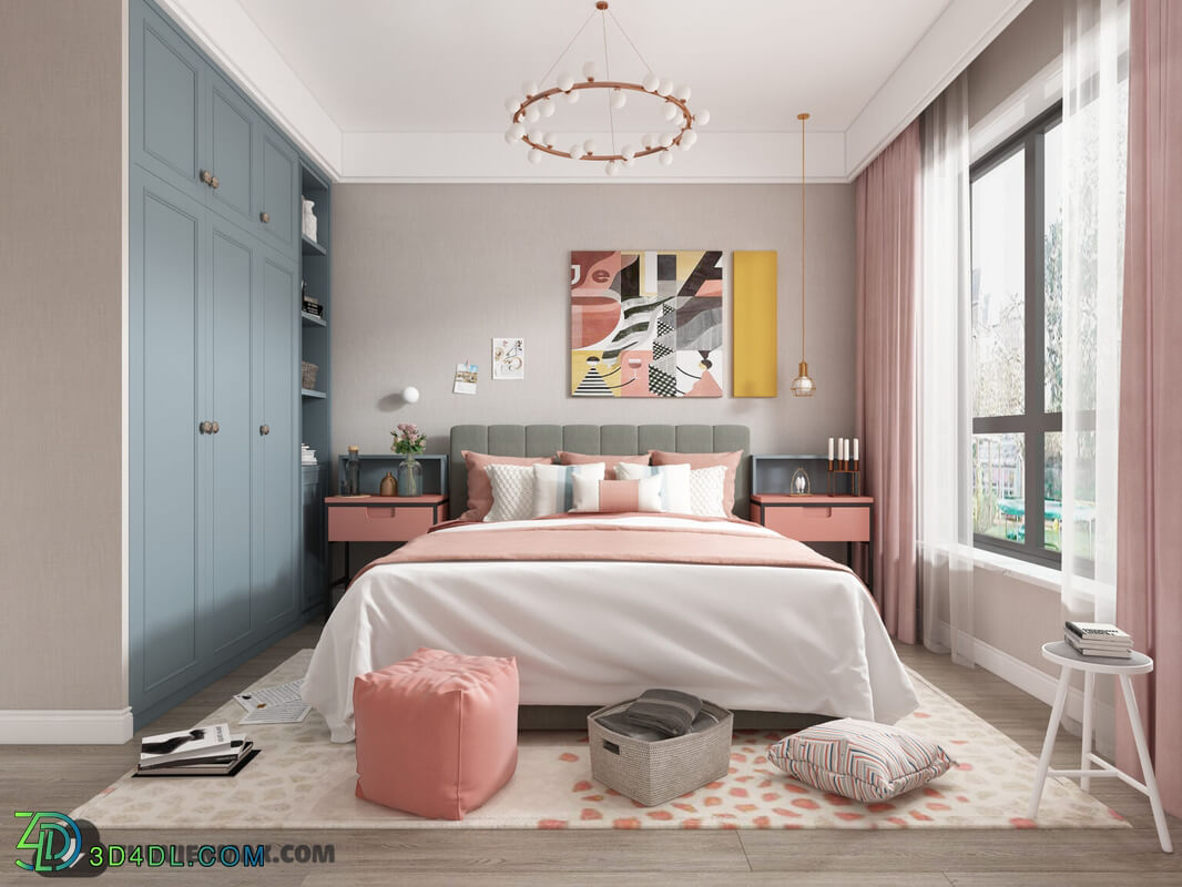 3D Interior Scenes File 3dsmax Model Bedroom 389 By Huy Hieu Lee