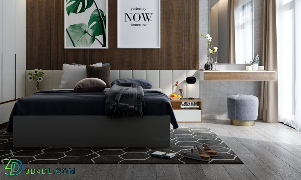 3D Interior Scenes File 3dsmax Model Bedroom 154 By TranDung