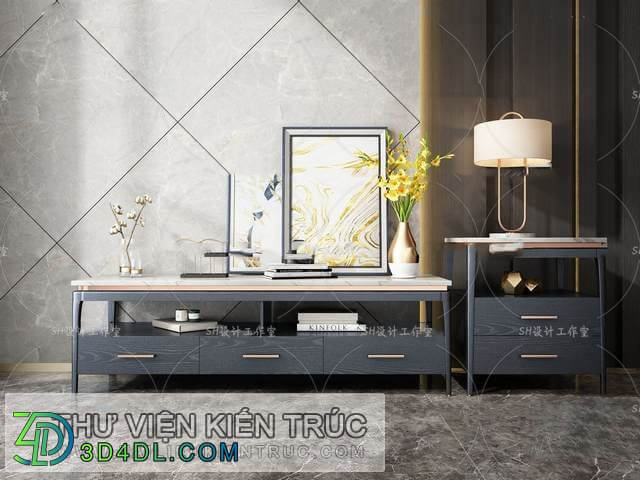 12 TV Cabinet 3dsmax Model 