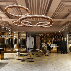 3D Model Interior Clothing Store Scenes File 3dsmax  