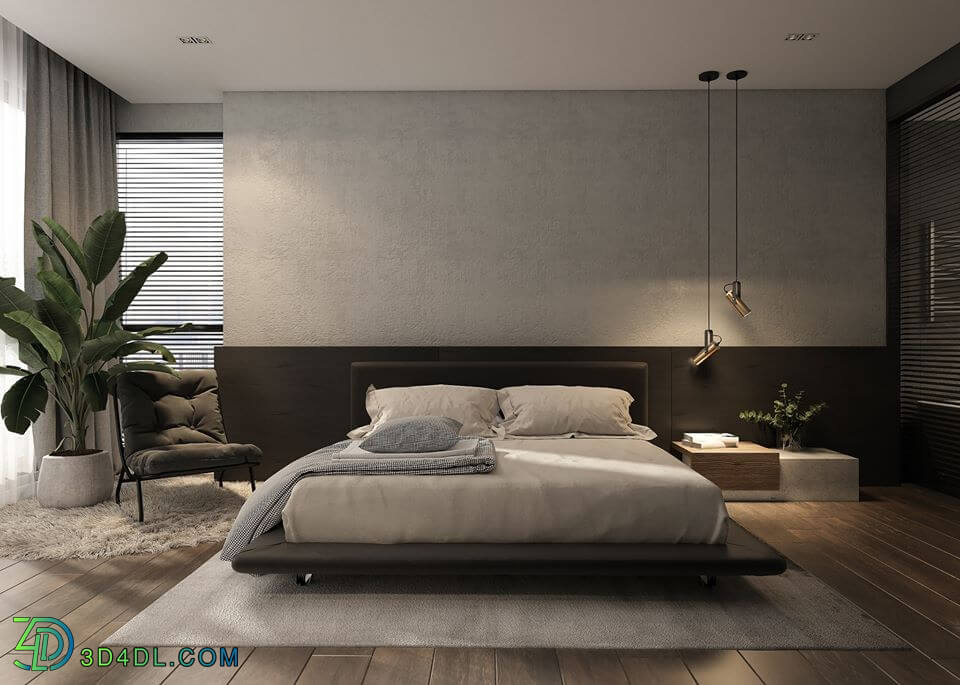 3D Interior Scenes File 3dsmax Model Bedroom 239 By Micky Nguyen