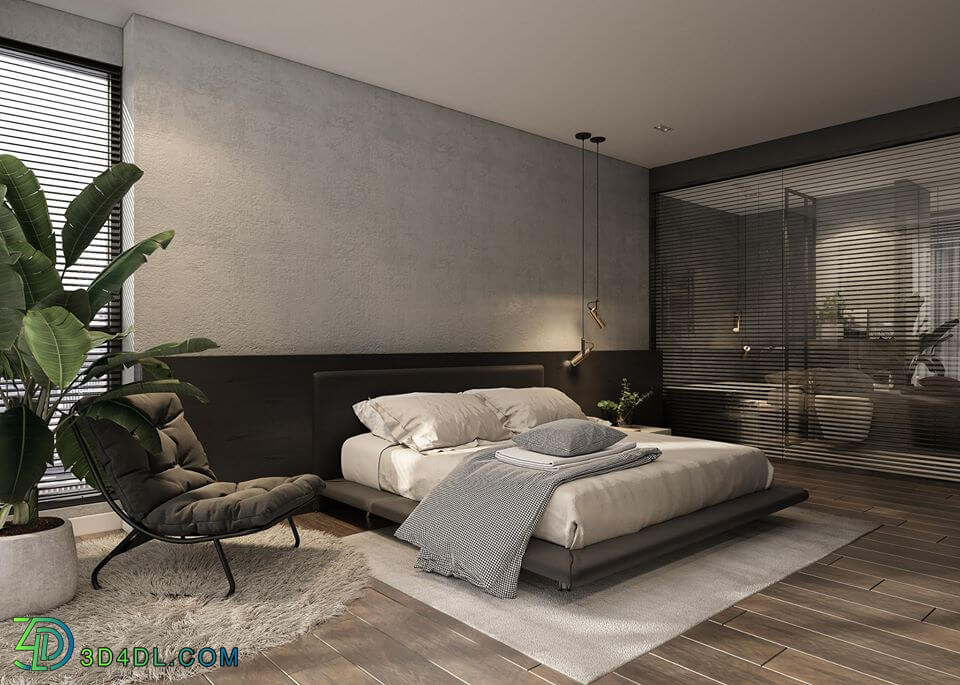 3D Interior Scenes File 3dsmax Model Bedroom 239 By Micky Nguyen