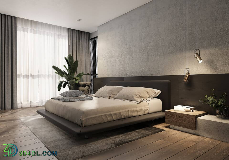 3D Interior Scenes File 3dsmax Model Bedroom 239 By Micky Nguyen