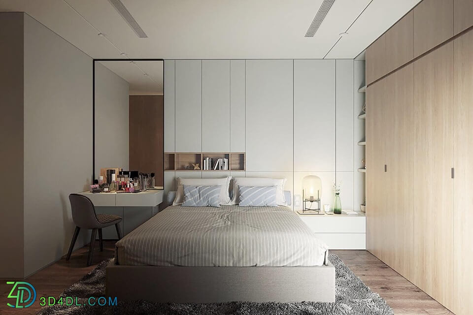 3D Interior Scene File 3dsmax Bedroom 166 By TuanPham 