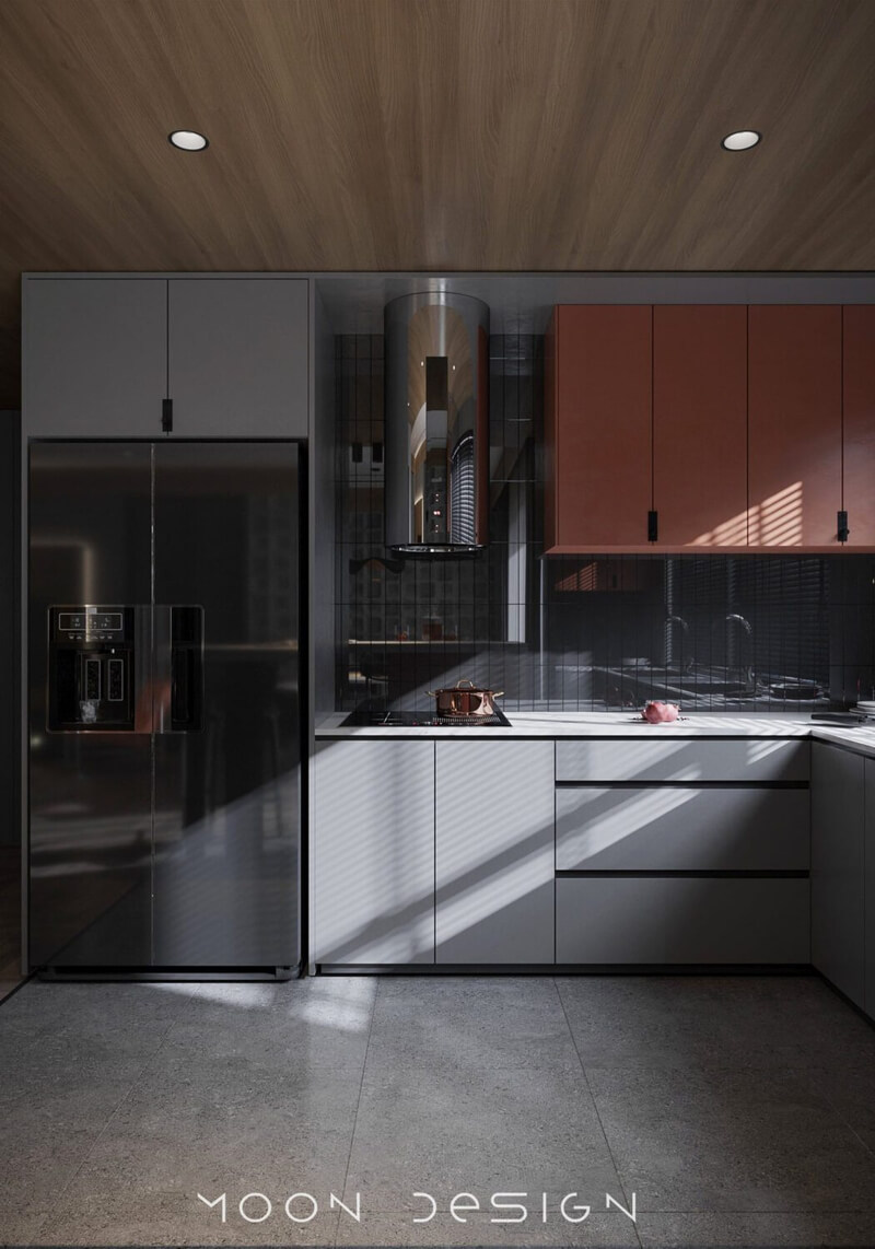  3D Living Room - Kitchen Interior By Dat Hip