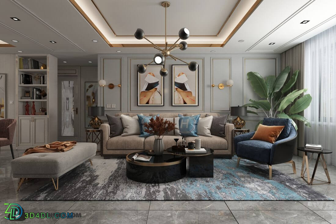 3D Interior Scenes File 3dsmax Model Livingroom 285 By HuyHieuLe