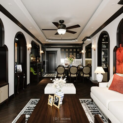  3D Indochine Apartment Interior By Duc Nguyen 