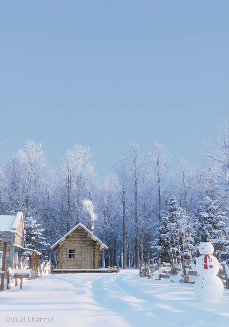  Winter Scene Model By Uri Bean