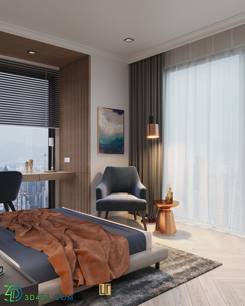 3D Interior Scenes File 3dsmax Model Bedroom 351 By LeVuVuong