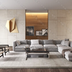 3D Interior Scene File 3dsmax Model Livingroom 297 
