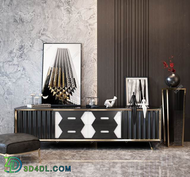 01 TV Cabinet 3dsmax Model 