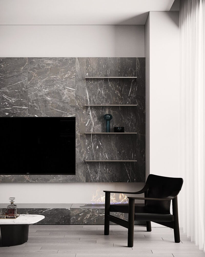  Living Room- Kitchen Interior Model By Nguyen Hanh Nhi