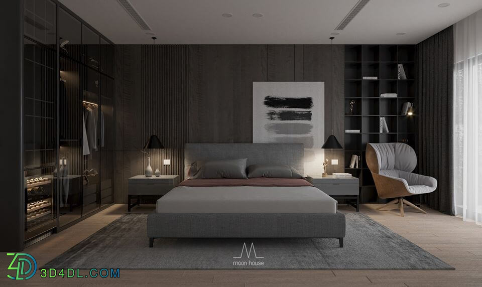 3D Interior Scenes File 3dsmax Model Bedroom 272 By Nguyen Ha