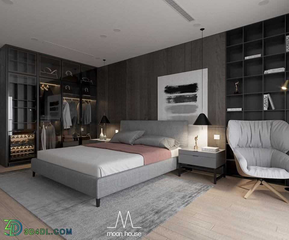 3D Interior Scenes File 3dsmax Model Bedroom 272 By Nguyen Ha