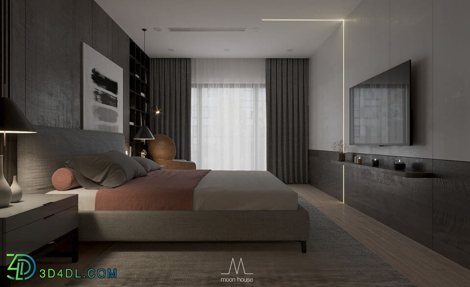 3D Interior Scenes File 3dsmax Model Bedroom 272 By Nguyen Ha