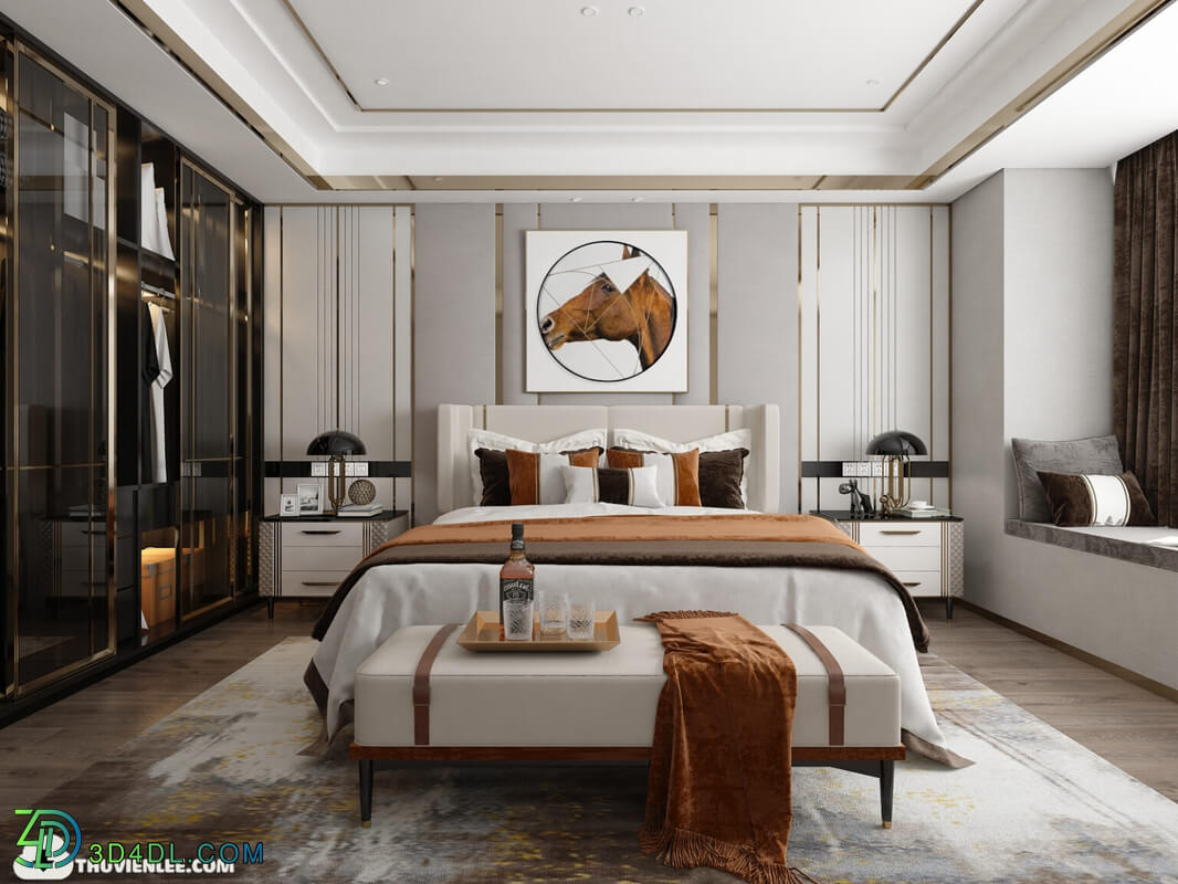 3D Interior Scenes File 3dsmax Model Bedroom 407 By Viet Long Lee