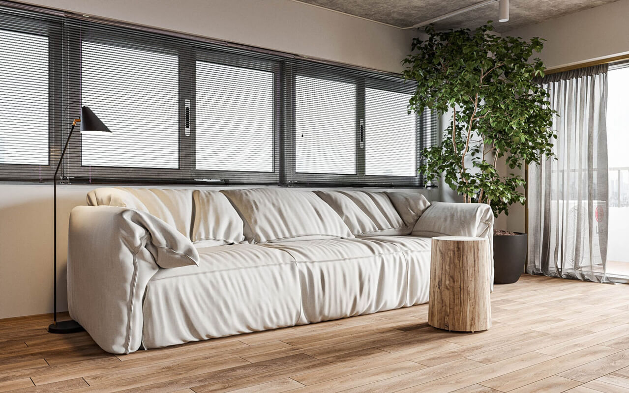  Interior Living Room - Kitchen Model By Le Hai