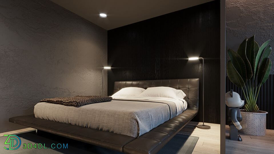 3D Interior Scene File 3dsmax Bedroom 188 By DatNguyen 