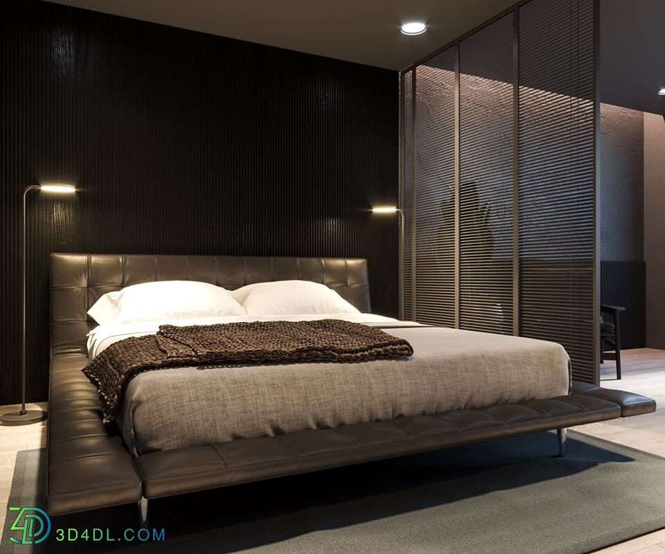 3D Interior Scene File 3dsmax Bedroom 188 By DatNguyen 