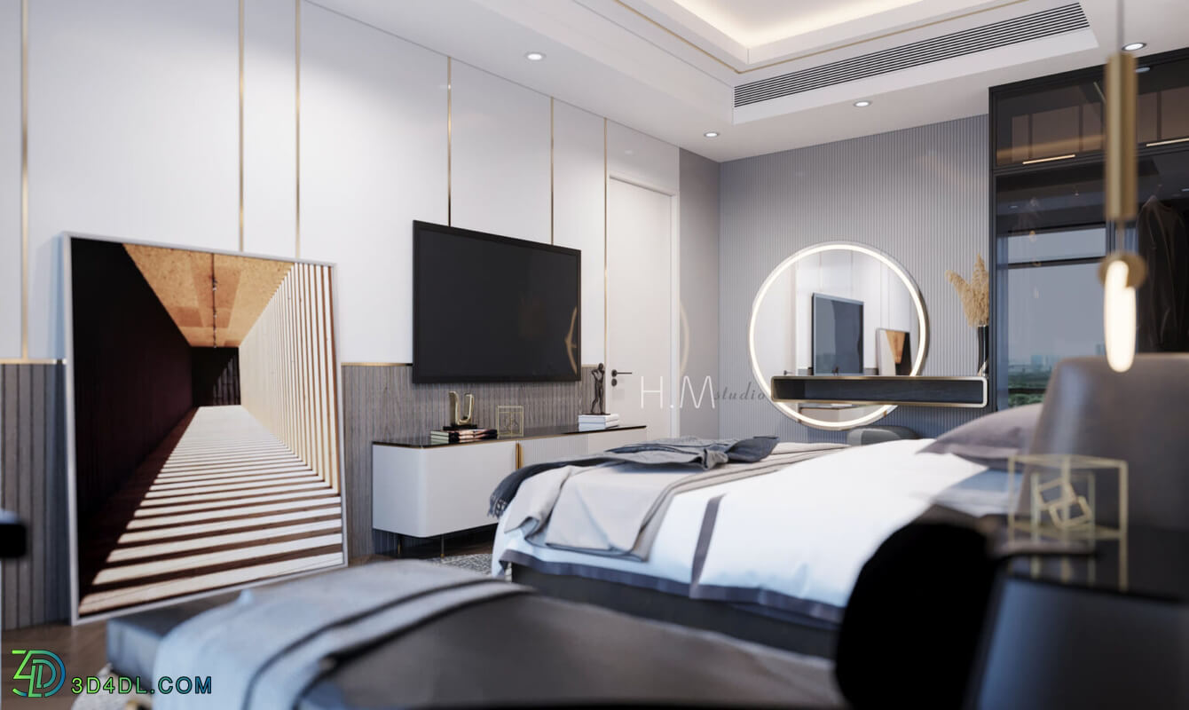 3D Interior Scenes File 3dsmax Model Bedroom 334 By HaMy