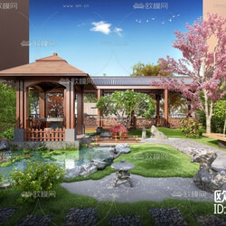 3D Garden landscape Model 3dsmax 01 Download 