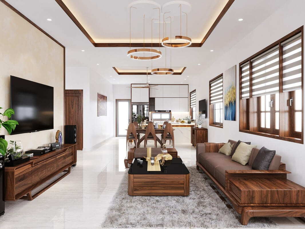  Living Room- Kitchen Interior by Mai Long