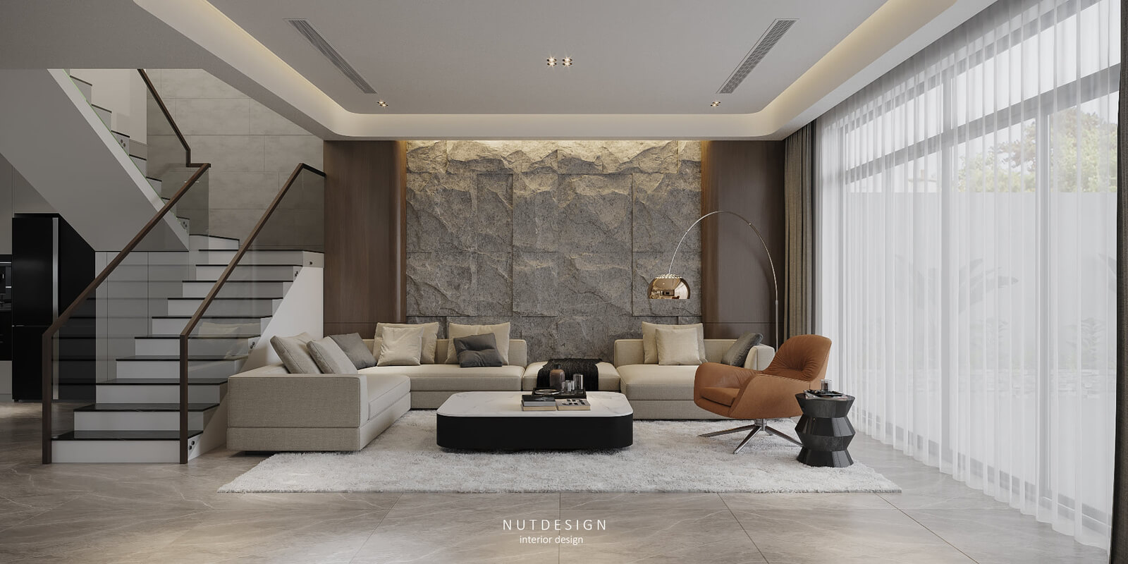 9765 Living Room - Kitchen Interior by Nguyen Ngoc Tung