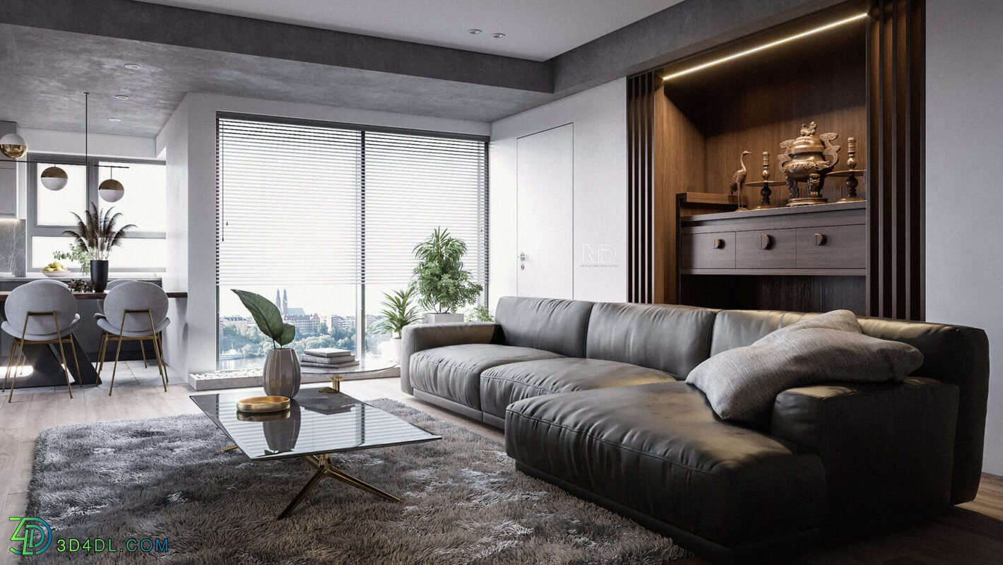 3D Interior Apartment 158 Scene File 3dsmax By Nam Do