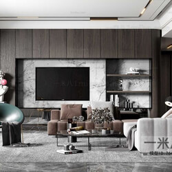 3D Interior Scene File 3dsmax Model Livingroom 398  