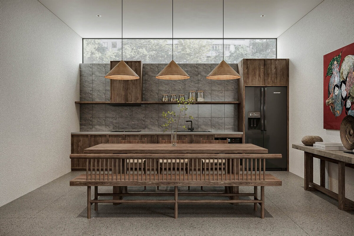  Living Room- Kitchen Interior by Duong Tran