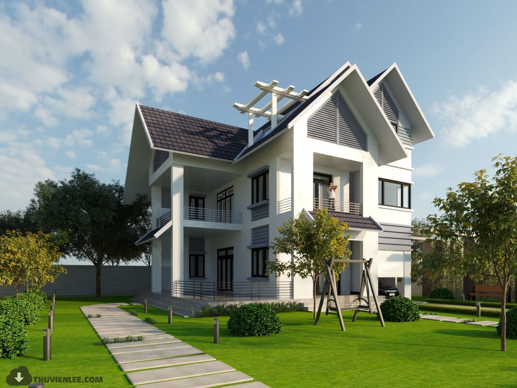3D Exterior House 6 Scene Model 3dsmax By Huy Hieu Lee