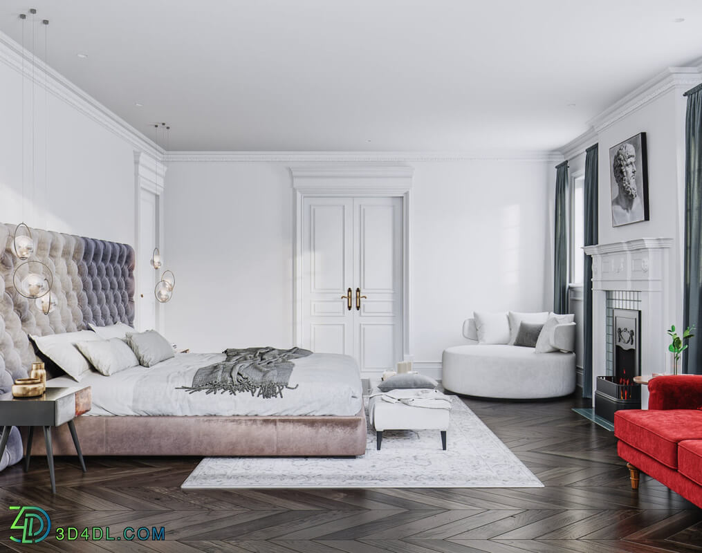 3D Interior Scenes File 3dsmax Model Bedroom 435 By Kha Vi