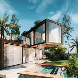  3D Interior Pool House Model by An Ngoc 