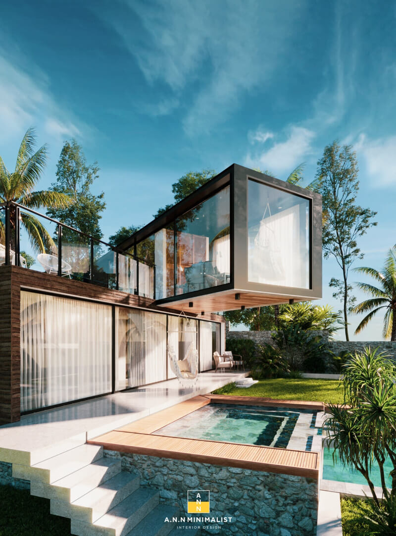  3D Interior Pool House Model by An Ngoc