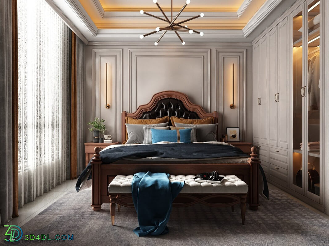 3D Interior Scenes File 3dsmax Model Bedroom 414 By Huy Hieu Lee