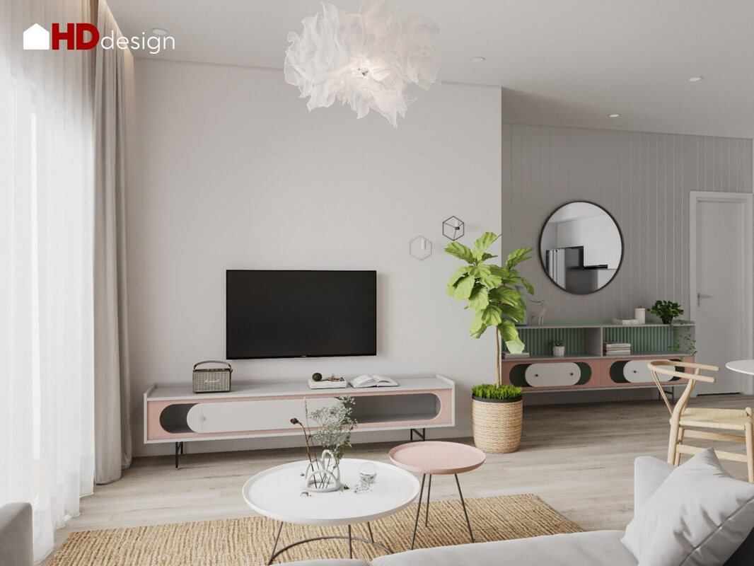  Living Room- Kitchen Interior Model By Bui Khong Bay