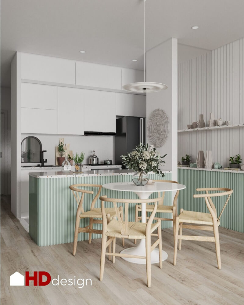  Living Room- Kitchen Interior Model By Bui Khong Bay
