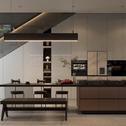  3D Model Kitchen Room Interior File 3dsmax By Ngoc Pham 