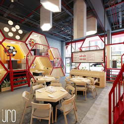  Restaurant Interior Model by Bi Dao 
