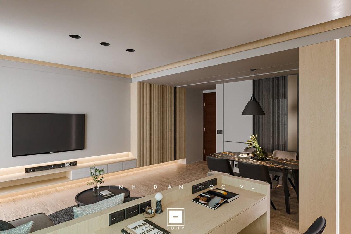  3D Living Room Interior by Nguyen Tien
