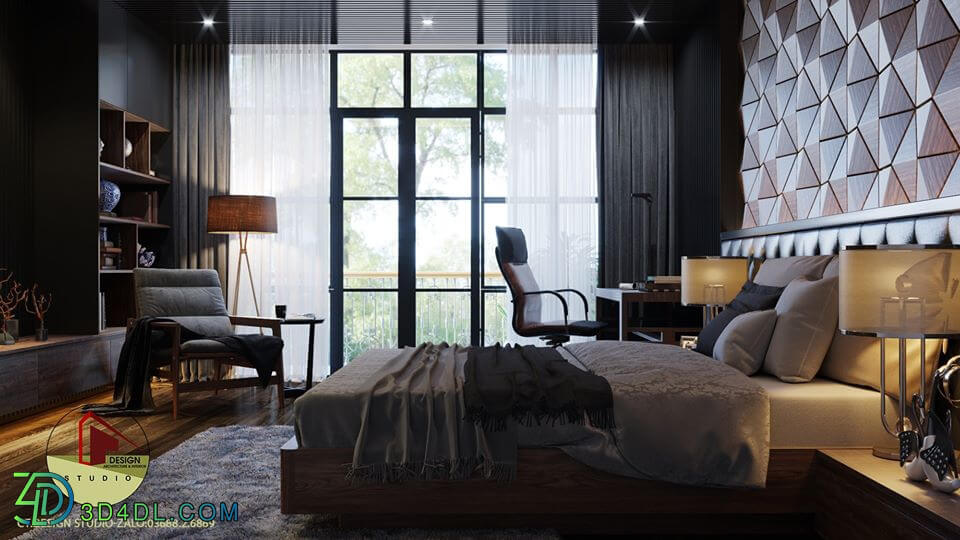 3D Interior Scenes File 3dsmax Model Bedroom 261 By PhamCuong