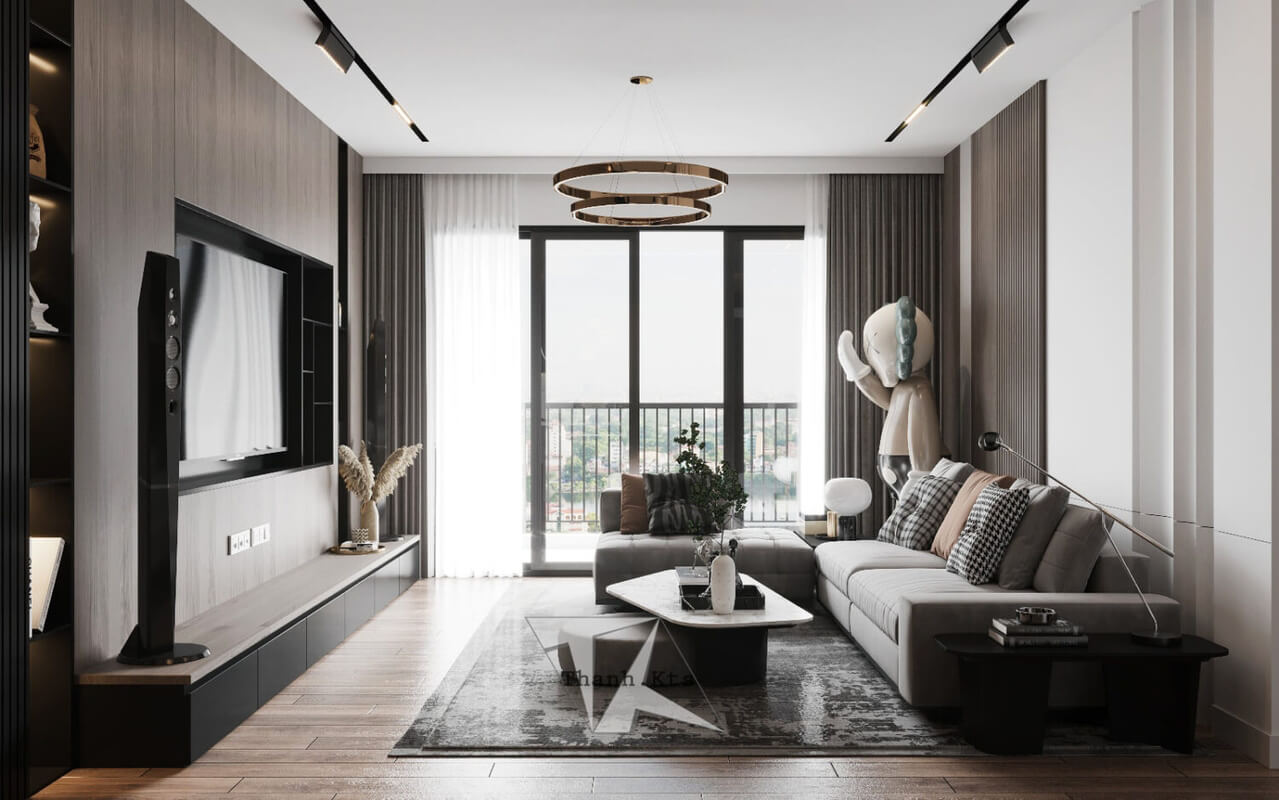 3D Interior Living room- kitchen by Luong Dinh Thanh