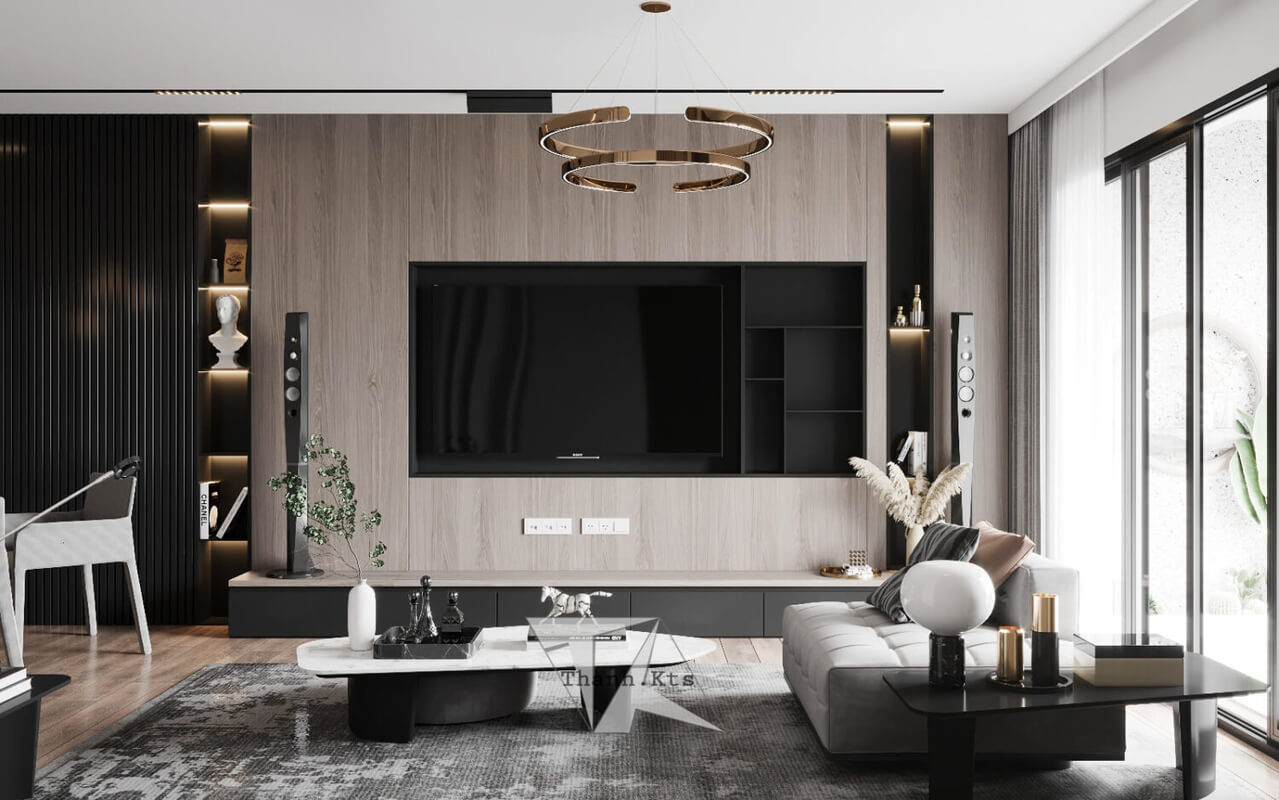  3D Interior Living room- kitchen by Luong Dinh Thanh