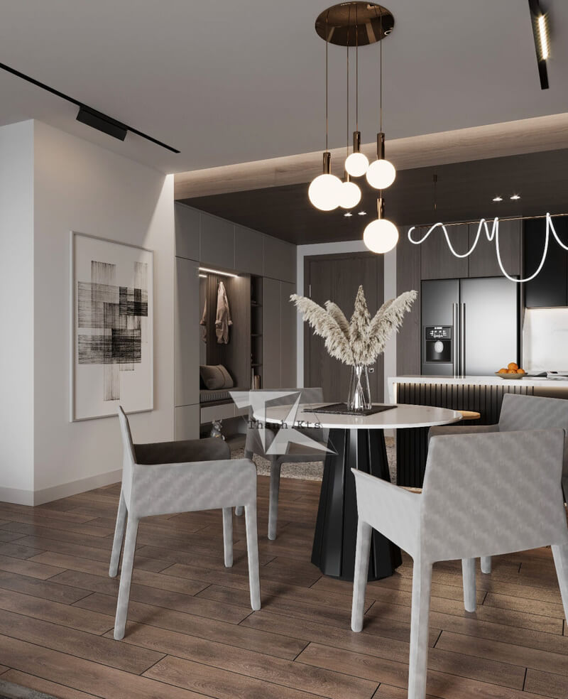  3D Interior Living room- kitchen by Luong Dinh Thanh